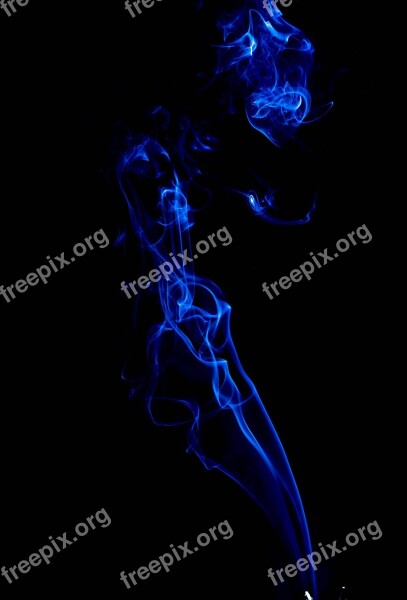 Smoke Blue Joss Sticks Trails Free Photos