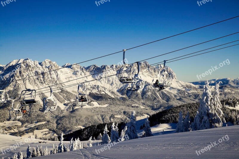 Austria Tyrol Scheffau Winter Snow