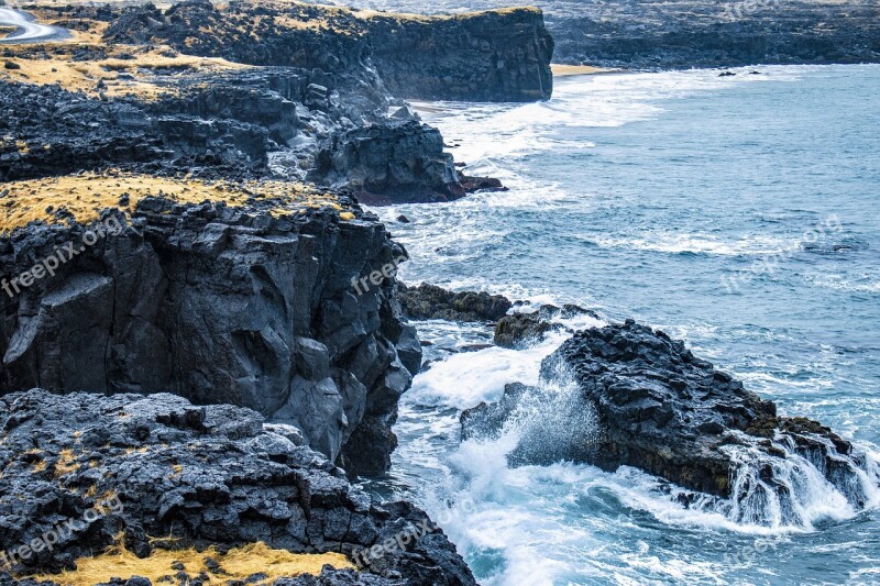 Iceland Hellissandur Coast Bank Surf