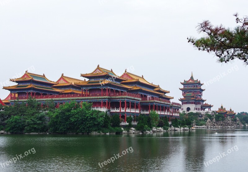 Building Background Palace China Ancient Architecture