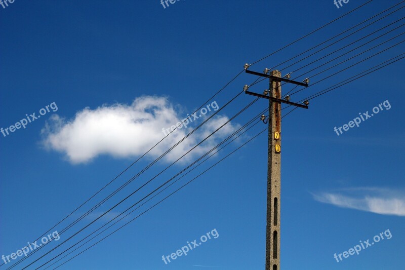 Electricity Current Cables Lines The Voltage