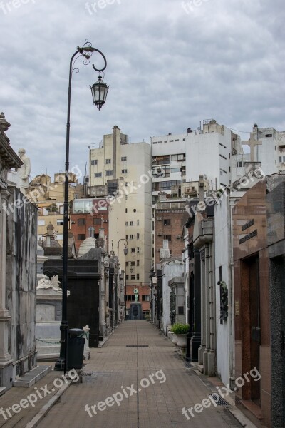 Buenos Aires Recoleta Cemetery Argentina Monument