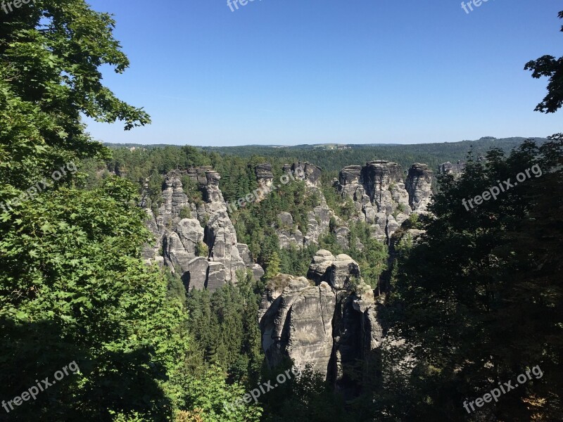 Rock Sandstone Mountain Elbe Sandstone Mountains Saxony Elbe Sandstone