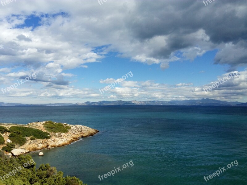 Winter Sea Greece Rafina Coast