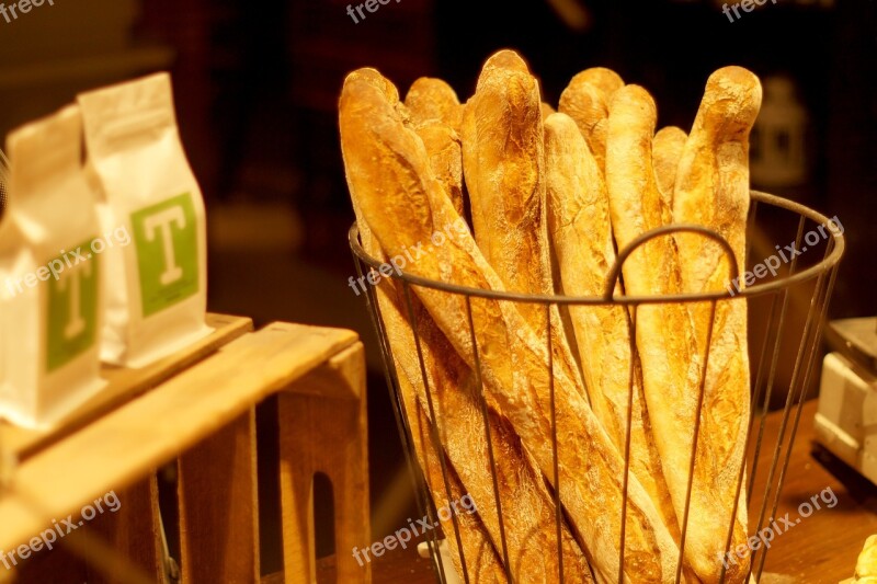 Baguette Muffin Bakery Bread Fragrant