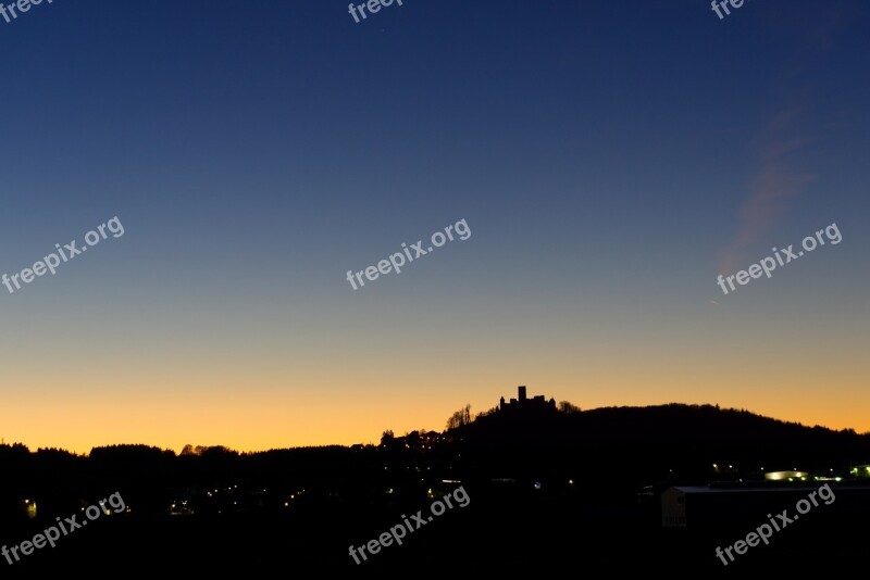 Sunset Skyline Building Castle Nürburg