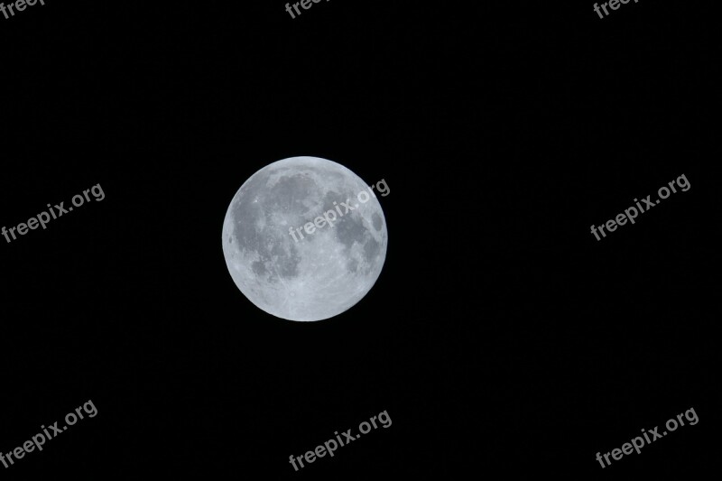 Moon Night Sky Full Moon Night Photograph