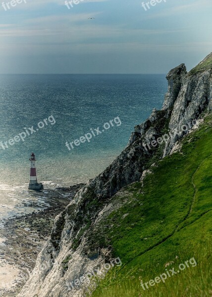 Lighthouse Ocean Sea Coast Marine