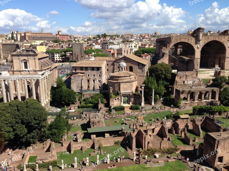 Ancient Rome Ruins Historical Monuments Heritage Free Photos