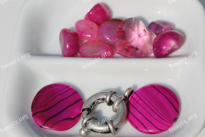 Art Craft Beads Necklace Pink