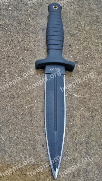 Boot Knife Black Blade Handle Edge