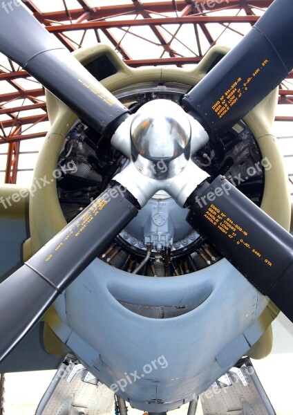 B 26 Marauder Radial Engine Rotor Blades Aircraft