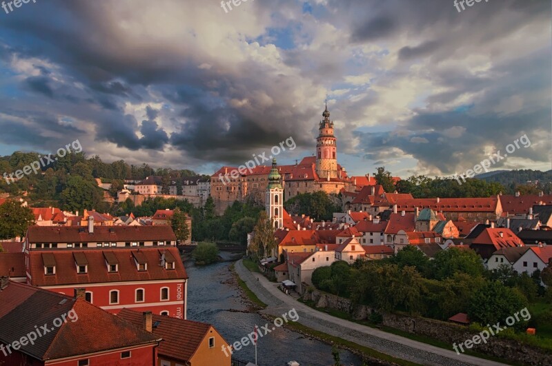 Czech Krumlov Morning City Free Photos