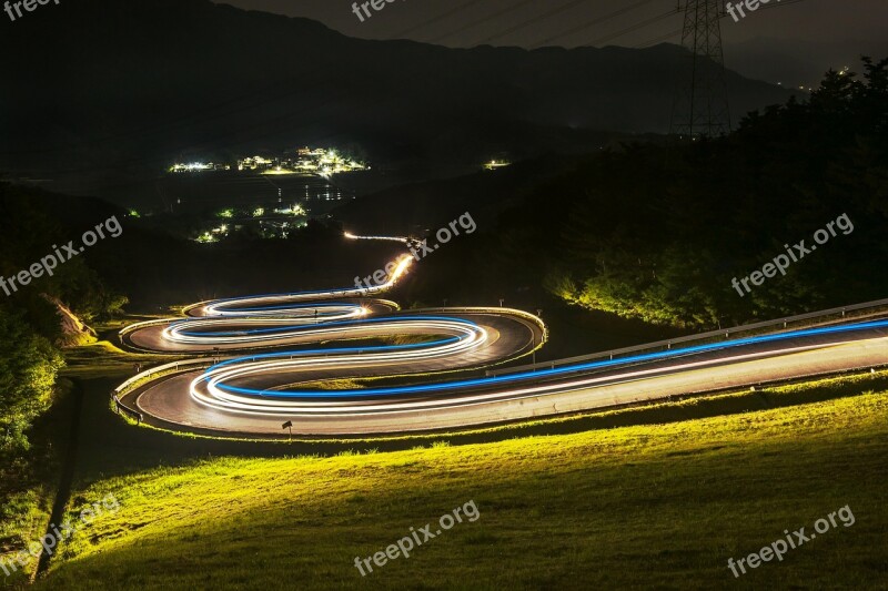 Road Night View Vehicle Irony Night Jiri