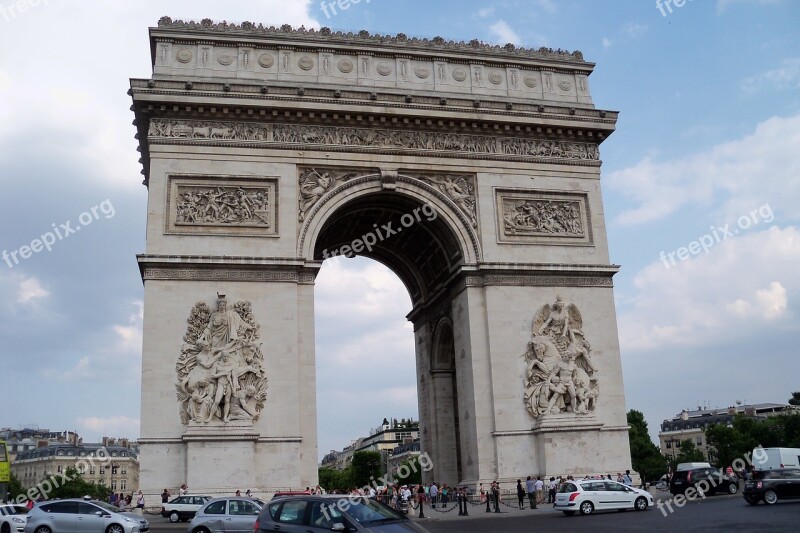 The Arc De Triomphe Paris France Free Photos