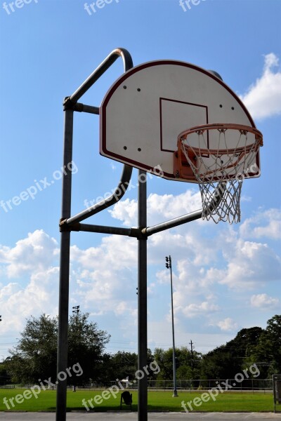 Outdoor Basketball Court Houston Texas Backboard Basketball