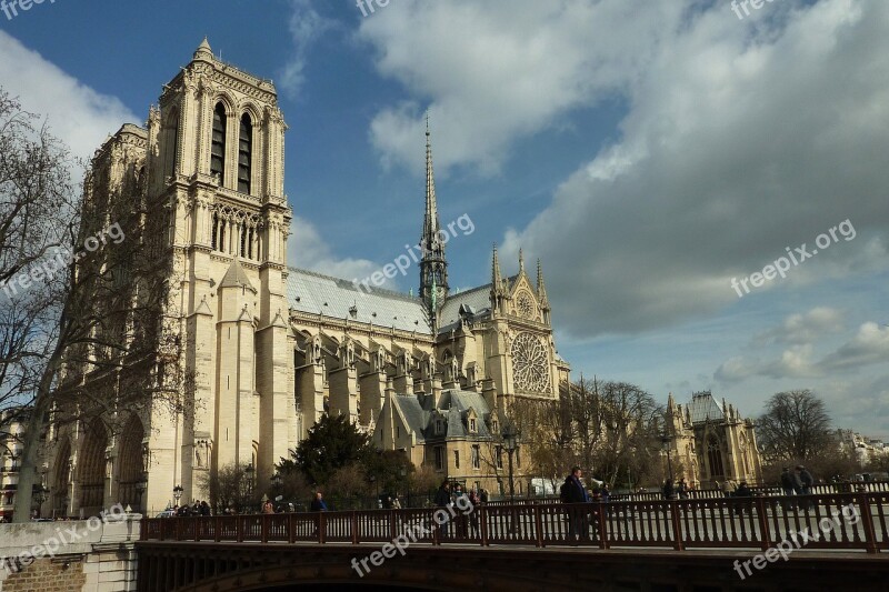 Notre-dame Paris Cathedral France Church