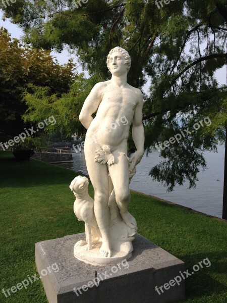 Sculpture Naked Man Dog Italy Free Photos