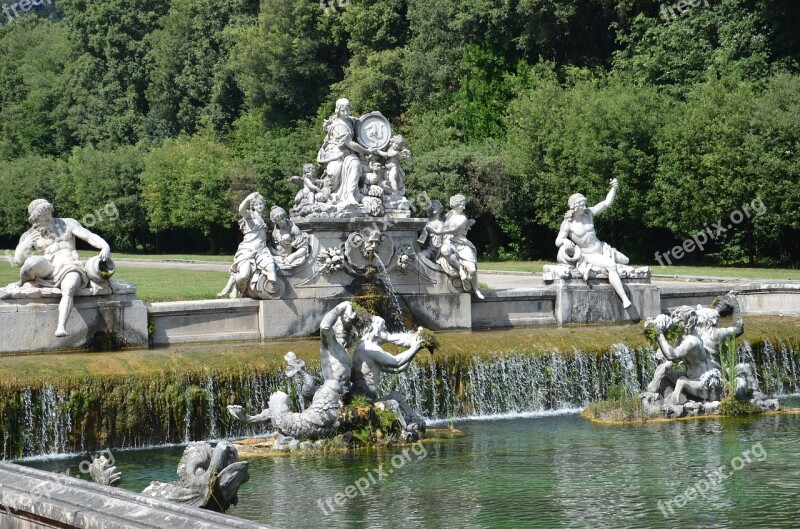 Fountains The Royal Palace Of Caserta Italy Free Photos