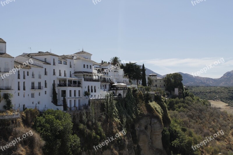 Andalusia Ronda Rock Town Gorge White Houses