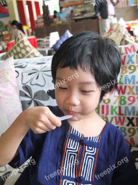 Boy Eat Food Happiness Native Culture