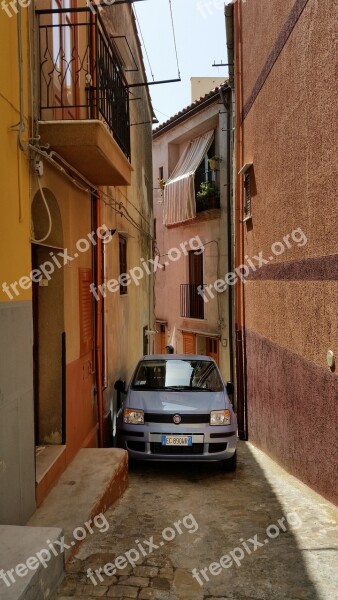 Sicily Village Narrow Road Free Photos