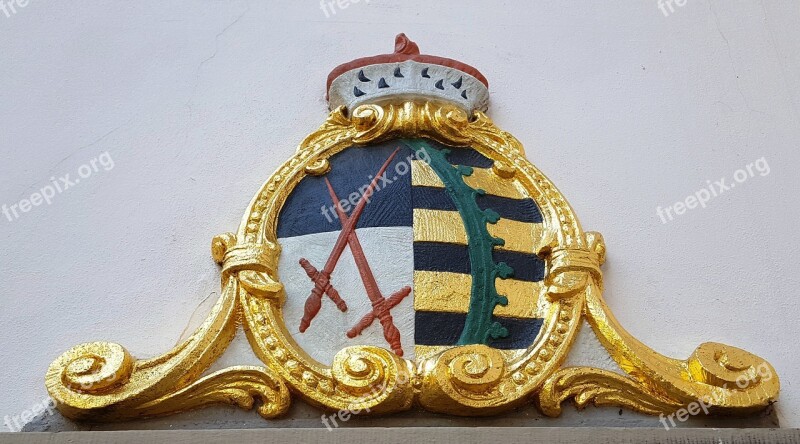 Coat Of Arms Saxony Gold Free Photos