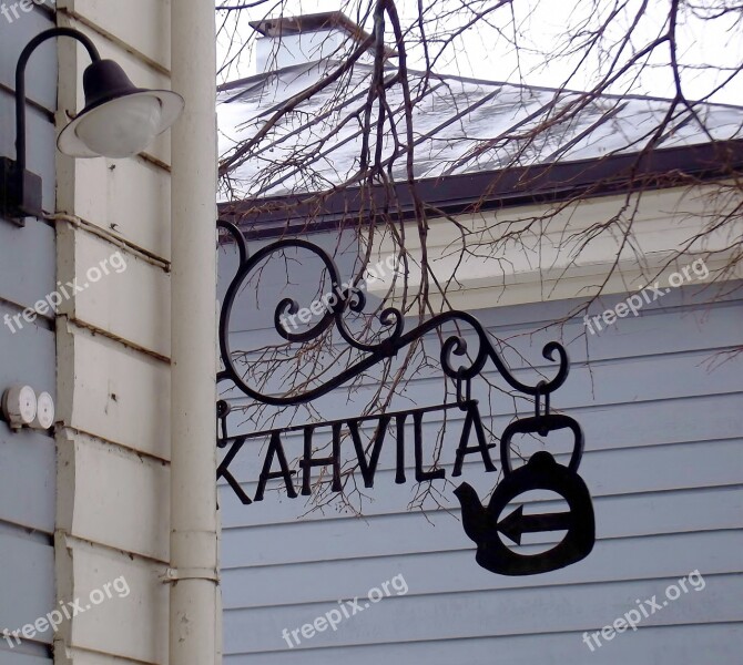 Coffee Shop Sign Metal Iron Light