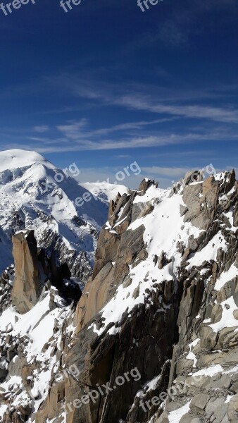 View From Piton North Aiguille Du Midi Chamonix Free Photos