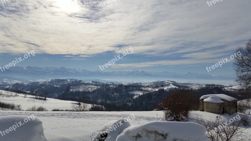 Langhe Hills Winter Free Photos