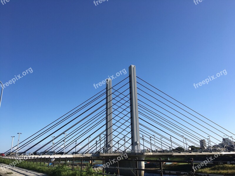 Munich Bridge Front Clear Skies Triangle Free Photos