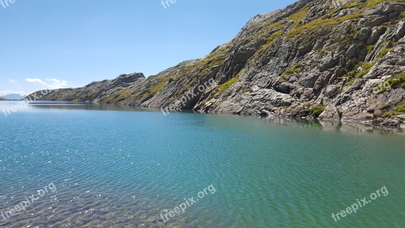 Alpes Huez Lake Azur Mountain Free Photos