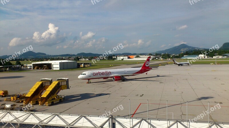 Airberlin Aircraft Aviation Salzburg Airport