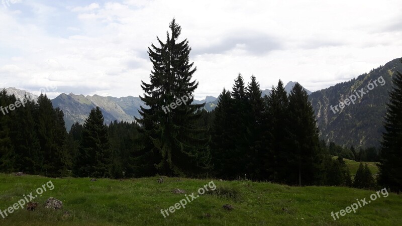 Landscape Allgäu Mountains Alpine Oberstdorf