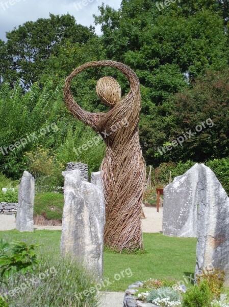 Straw Effigy Dancer Goddess Briganti's Garden Ireland