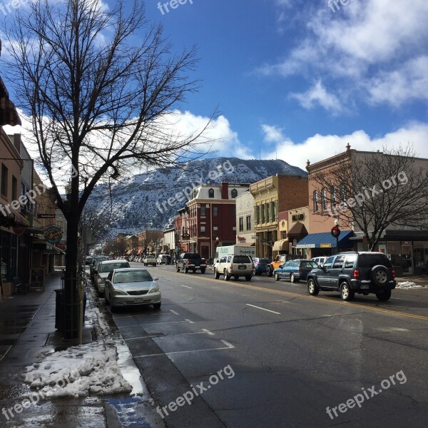 Mountains Colorado Main Street Free Photos