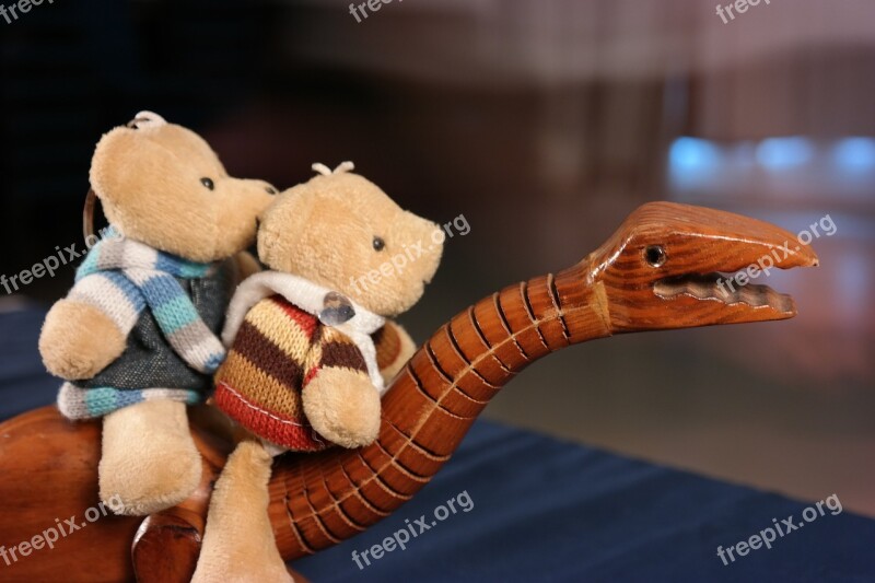 Teddybear Dragon Best Friends Free Photos