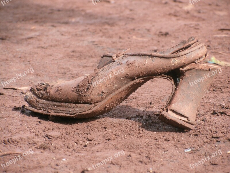 Shoe Misery Mud Poverty Free Photos