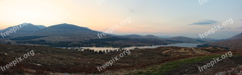 Scotland Lake Landscape Nature Heide