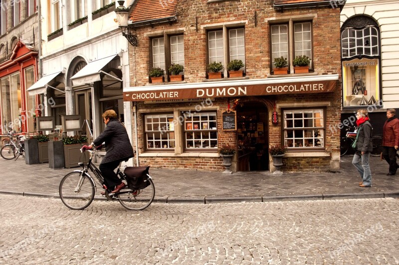 Bruges Chocolate Shop Bike Pastry