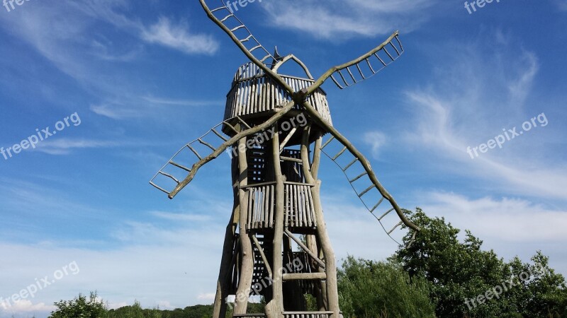 Windmill Sky Wind Mill Art Free Photos