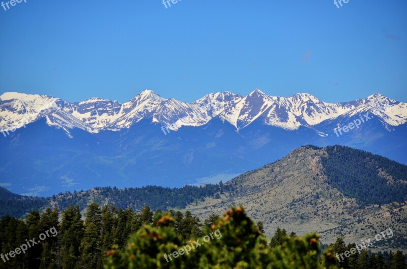 Mountain Range Mountains Range Landscape Nature