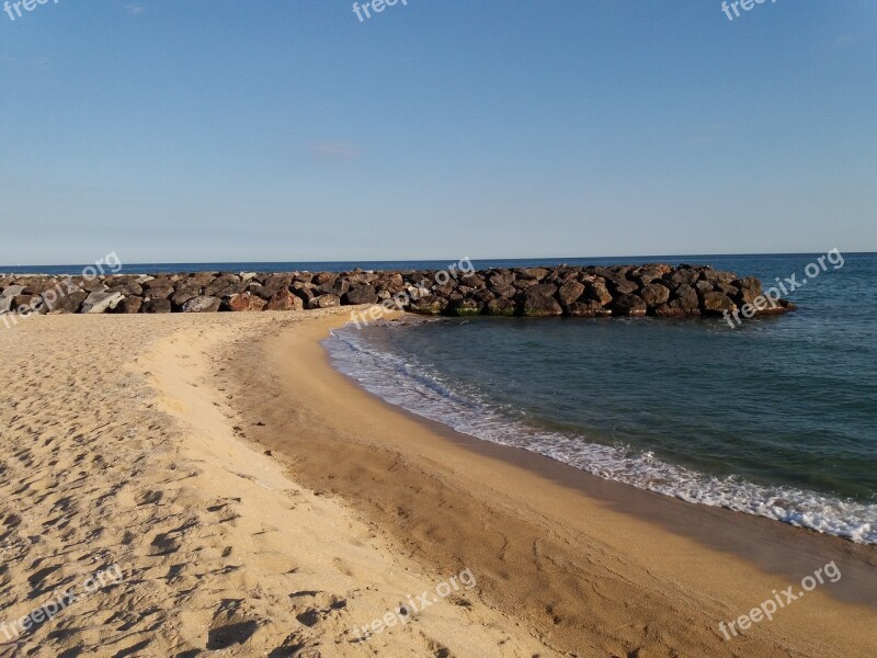 Beach Sand Sand Beach Water Sea