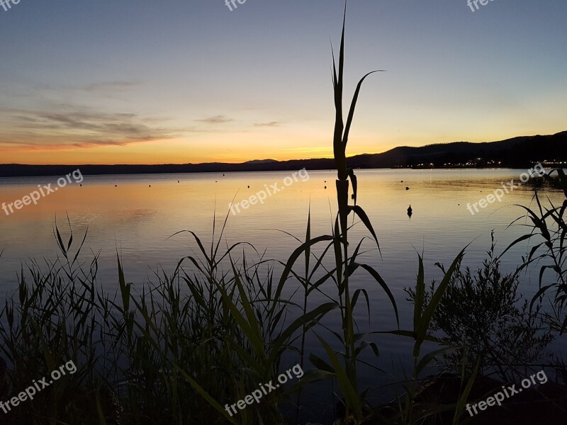 Lago Lake Sunset Abendstimmung Landscape