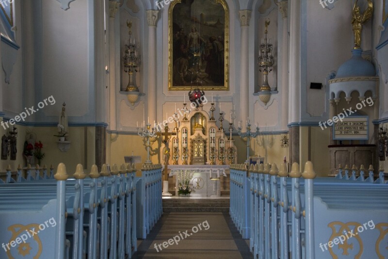 Hungary Bratislava Church Blue Historic Center