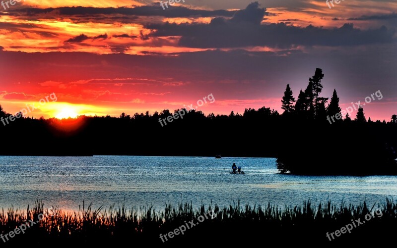 Sunset Landscape Sun Summer Landscape Evening