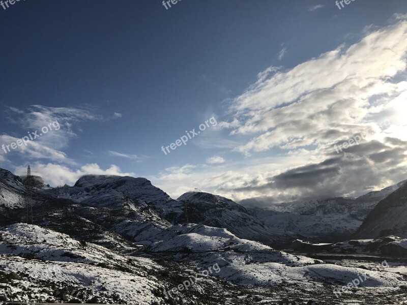 Sky Mountains Clouds Landscape Outlook