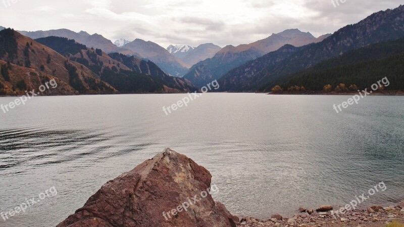 Tianshan Tianchi Lake Xinjiang Mountain Free Photos