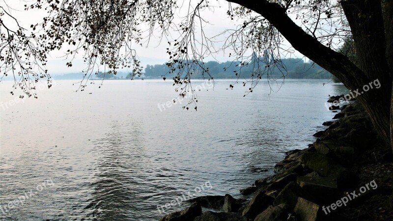 Morning Lake Beach Dawn Haze