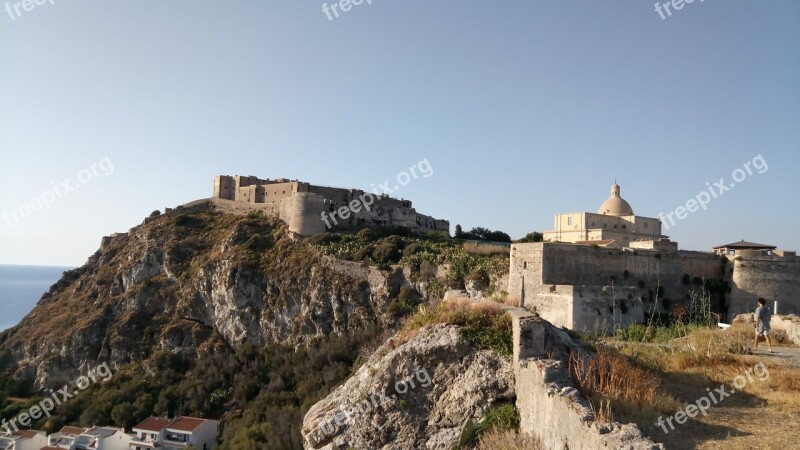 Milazzo Sicily Castle Middle Ages Summer